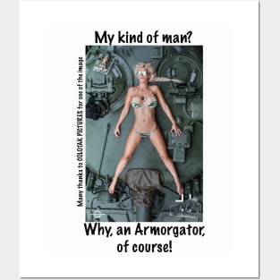 Armorgator Babe 13 - White Background Posters and Art